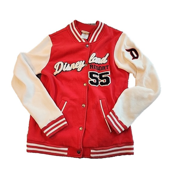 Disneyland Resort Varsity Jacket Letterman 55 Womens Large Vintage Y2K Style - Picture 1 of 8